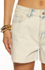 Annette Acid Wash Denim Shorts Image