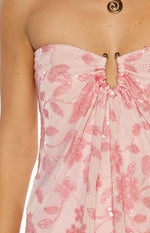 Antoine Pink Sequin Strapless Mini Dress Image