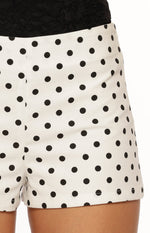 Brynn White Polka Dot Shorts Image