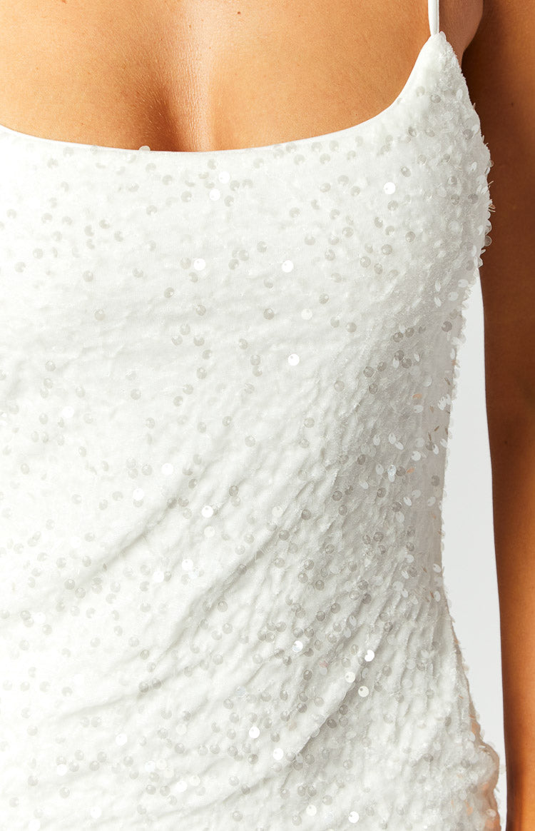 Dallas White Sequin Mini Dress – Beginning Boutique