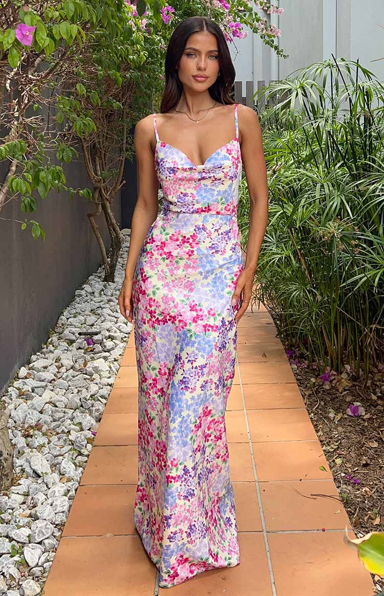 Laufry Yellow Floral Print Maxi Dress Image