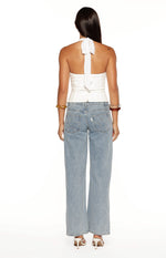 Ivie White Corset Halter Neck Top Image