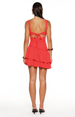 Little Lies Red Ruffle Mini Dress Image