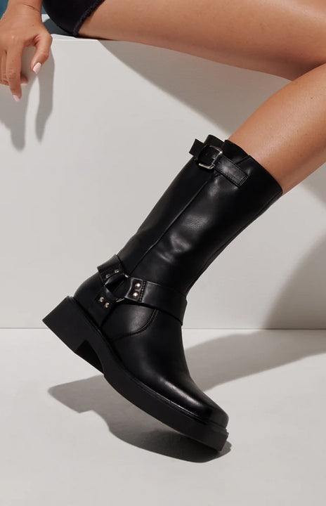 Therapy Edge Black Biker Boots Therapy