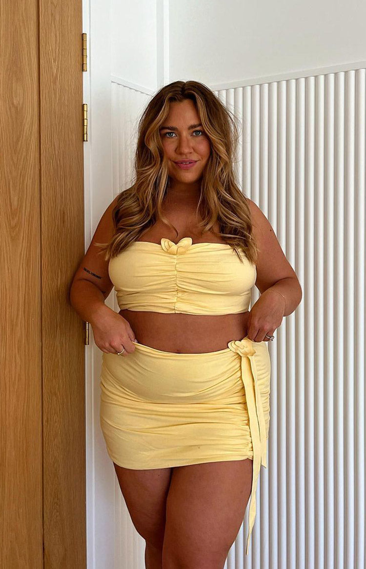 Shar Yellow Butterfly Mini Skirt BB Exclusive