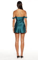Zoella Teal Off The Shoulder Mini Dress Image