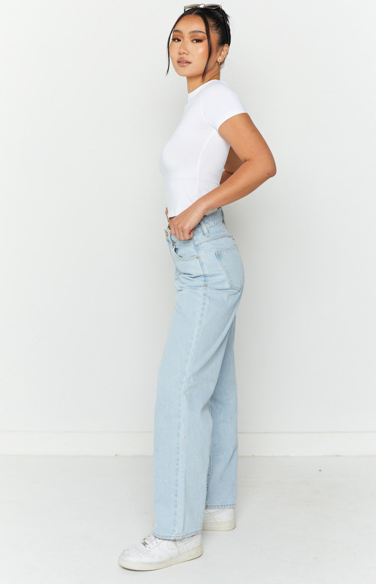 ABRAND A Bleached Stone Slouch Jeans Image