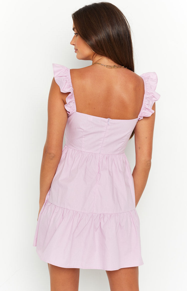 Adair Pink Frill Tiered Mini Dress Image