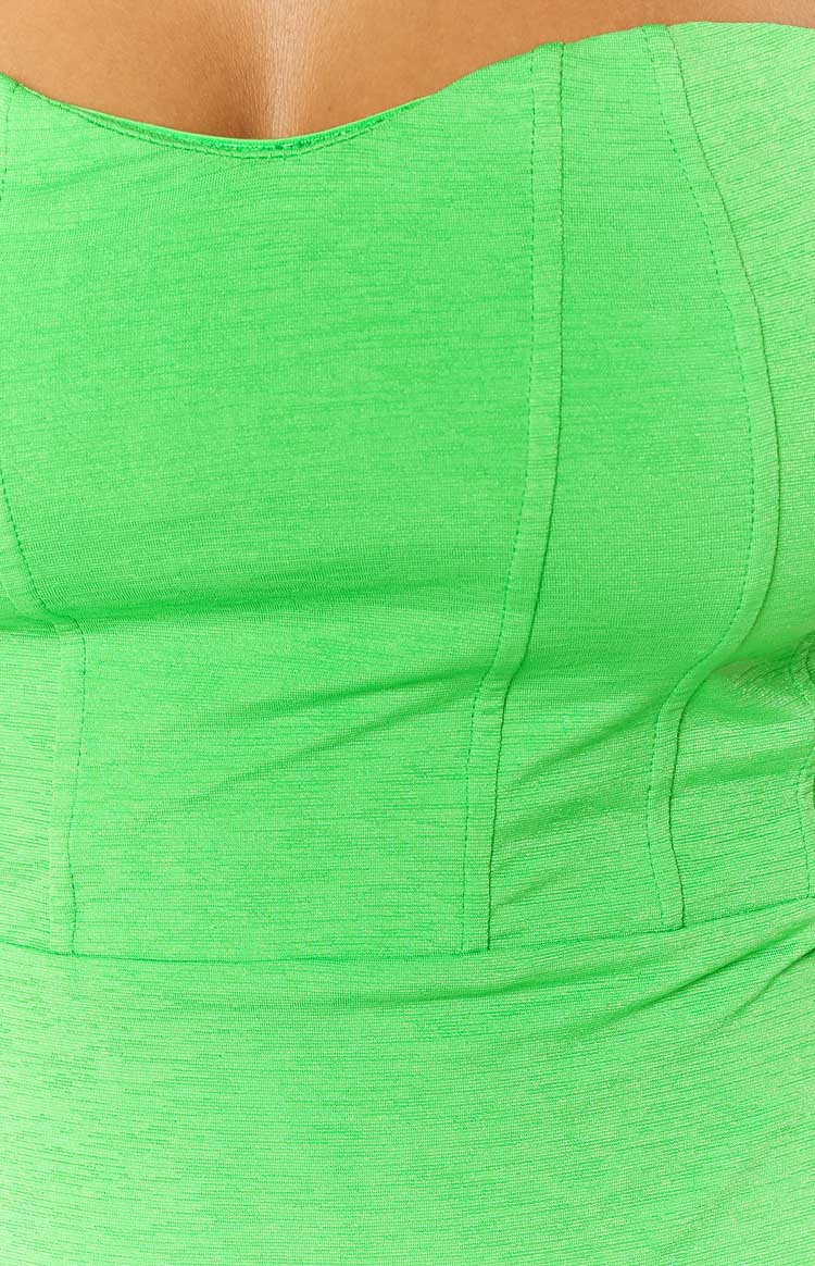 Adored Green Strapless Mini Dress Image