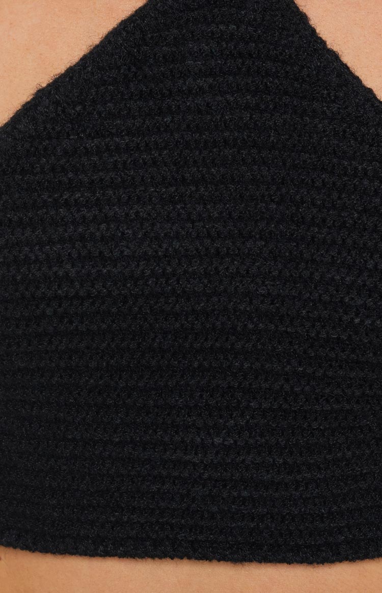 Aleya Crochet Top Black Image
