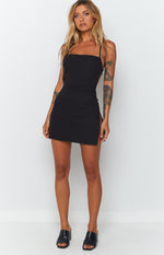 Amara Backless Mini Dress Black Image