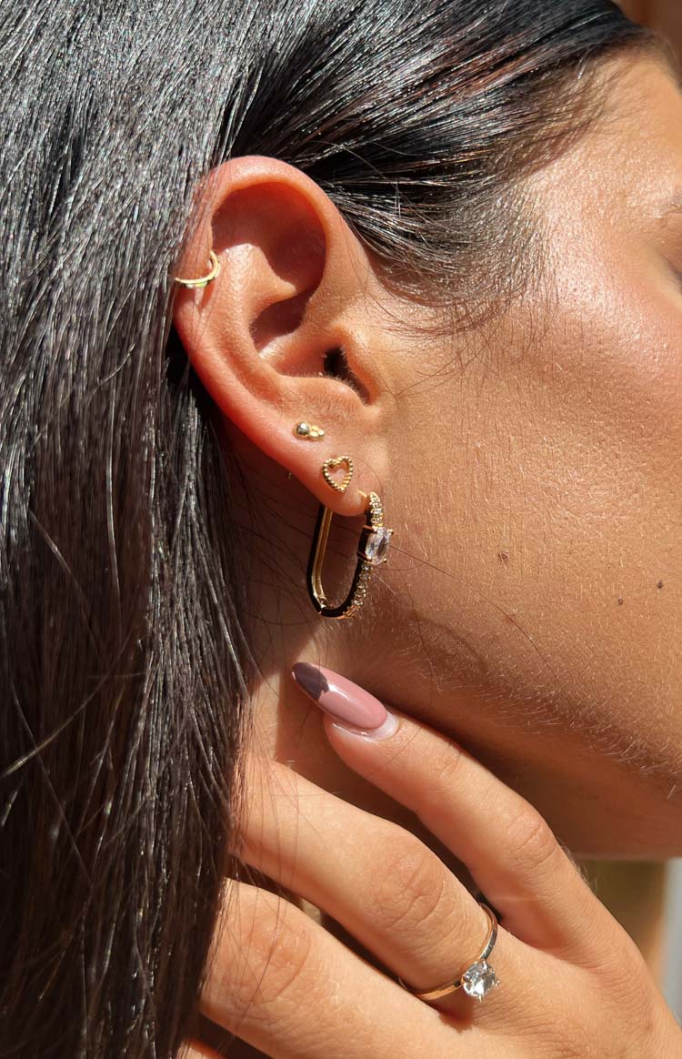 Zainab (18ct gold plated) Stainless steel Hoop Earrings – Omolola Jewellery
