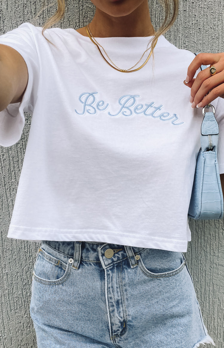 Be Better Crop Top White Image