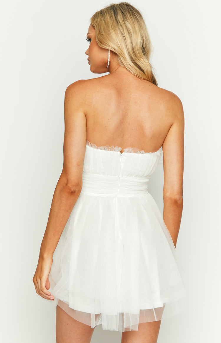 Brielle White Mini Party Dress Image