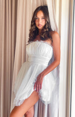 Brielle White Mini Party Dress Image
