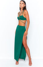 Brigitta Emerald Maxi Skirt Image