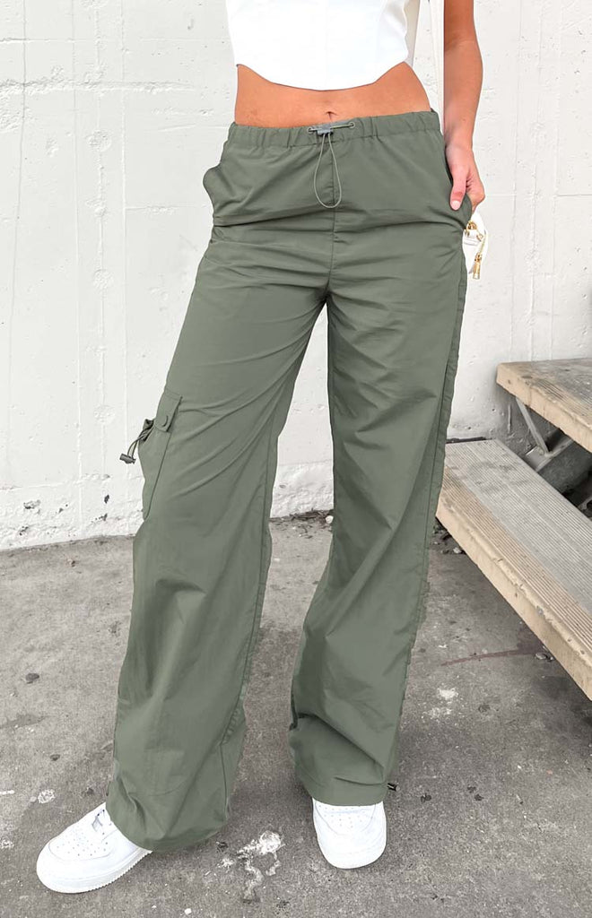 Bronx Khaki Drawcord Cargo Pants – Beginning Boutique