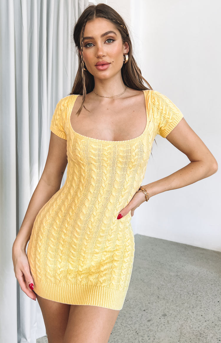 Cable Yellow Mini Dress Image