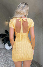 Cable Yellow Mini Dress Image