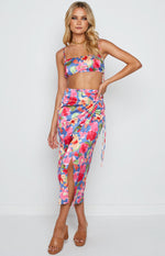 Cyndi Floral Wrap Skirt Image