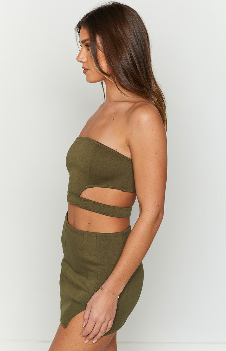Emerson Green Strapless Crop Top Image
