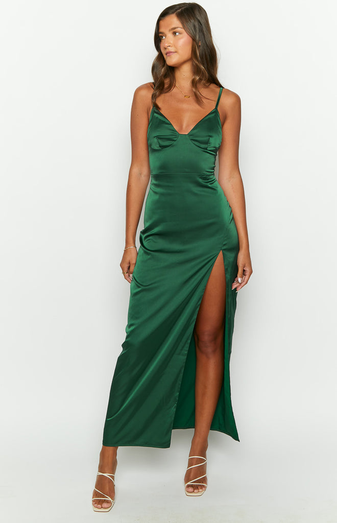 Freesia Emerald Formal Maxi Dress – Beginning Boutique