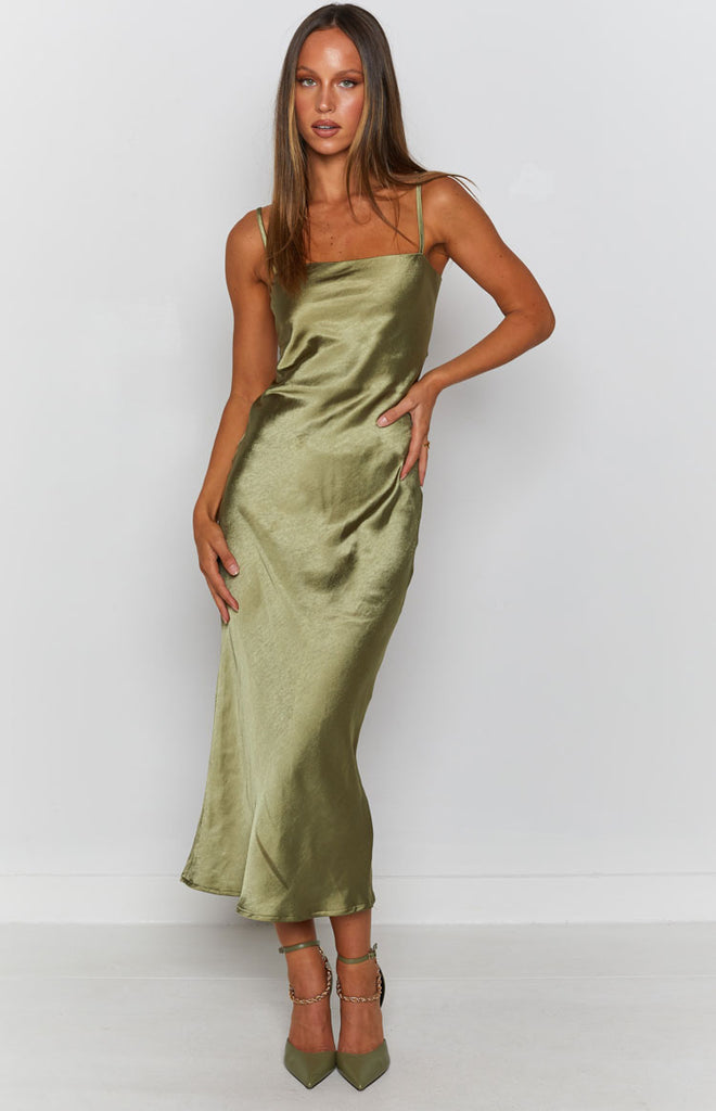 Amaryllis Dress Khaki – Beginning Boutique
