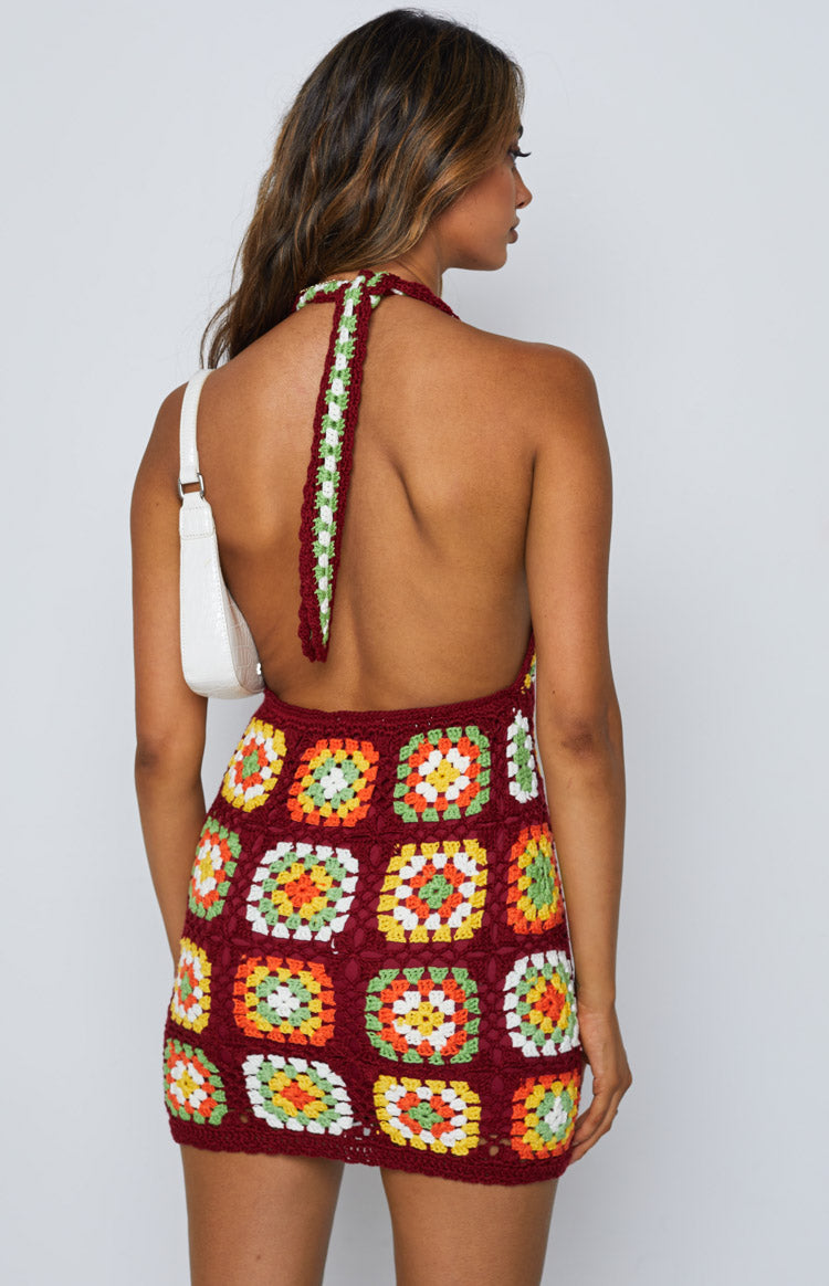 Harmon Crochet Dress Multi – Beginning Boutique