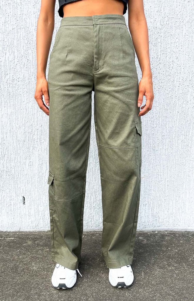 Josie Khaki Cargo Pants – Beginning Boutique