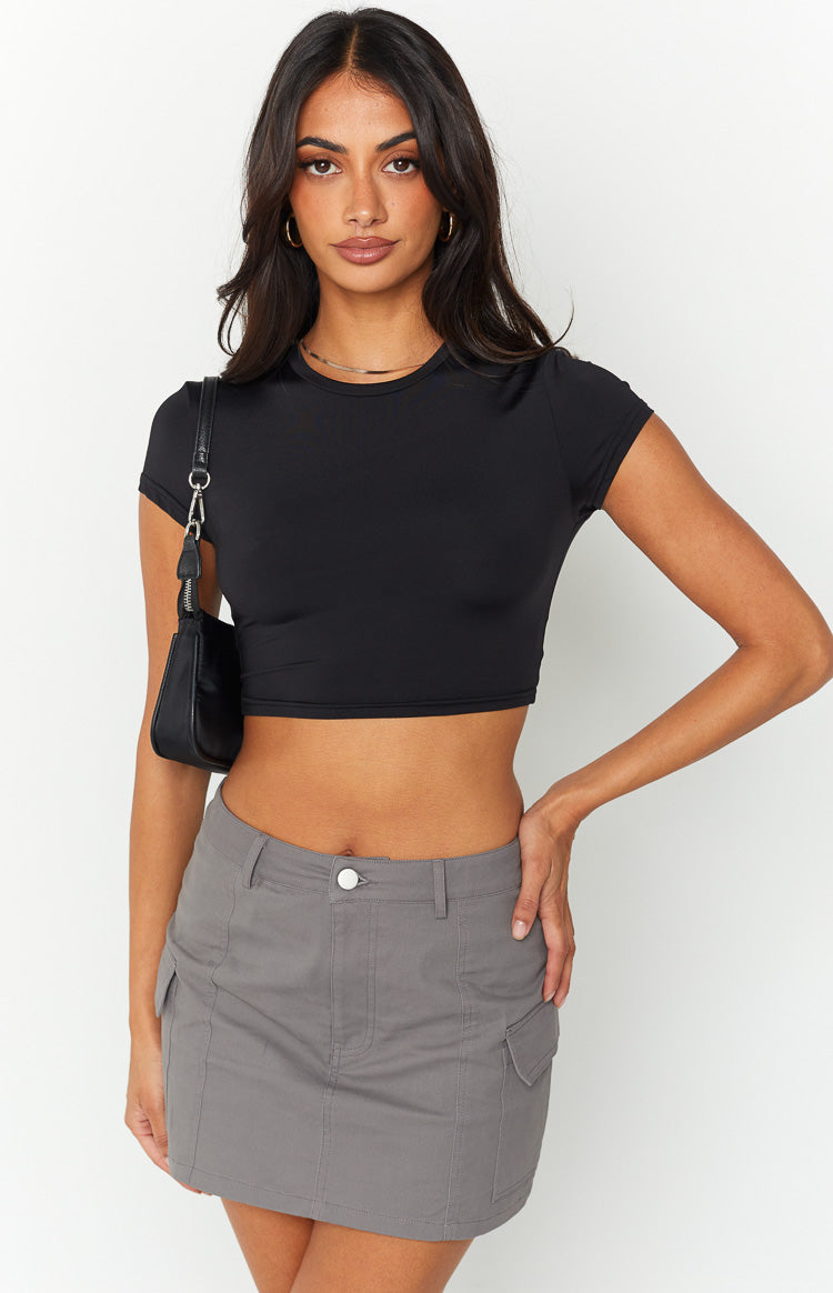 Kacie Grey Cargo Mini Skirt – Beginning Boutique