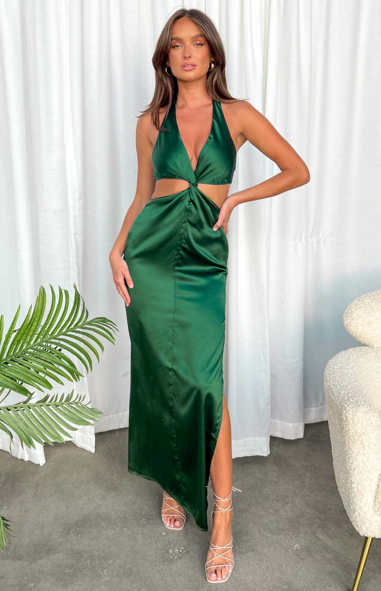 Keira Emerald Cut Out Midi Dress Image