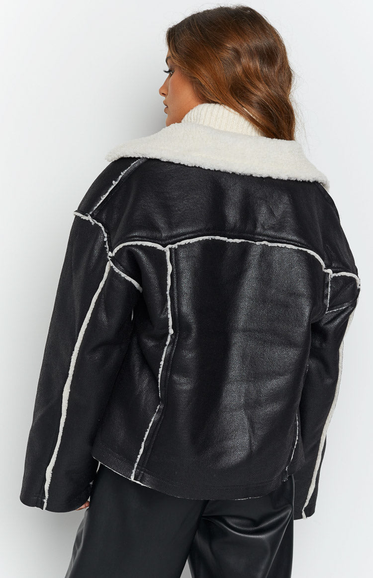 Lewis Black Fur Detail Jacket Image