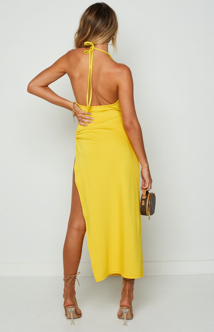 Lila Yellow Midi Dress Image