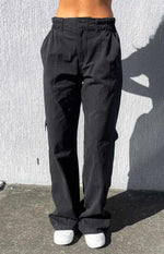 Millie Black Low Rise Cargo Trousers Image
