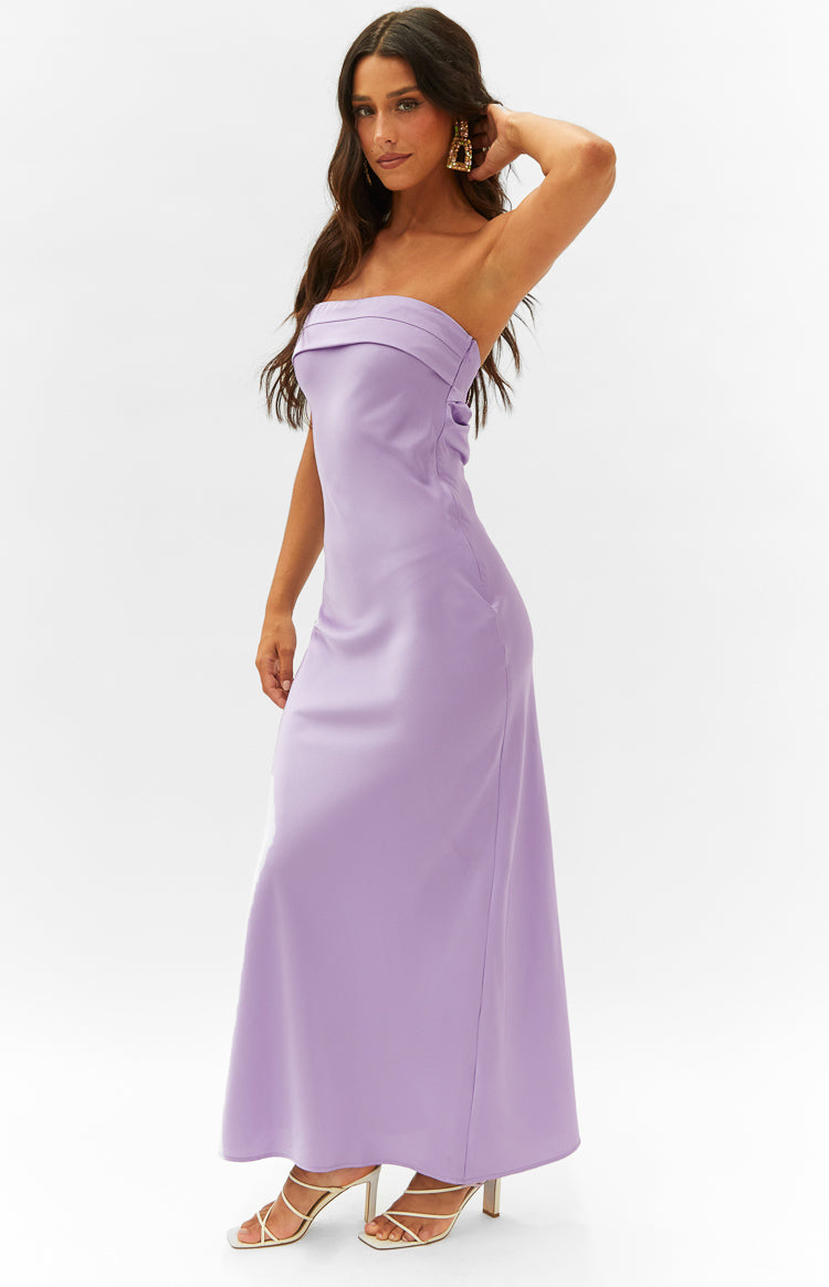 Shop Formal Dress - Maiah Lilac Maxi Dress fourth image