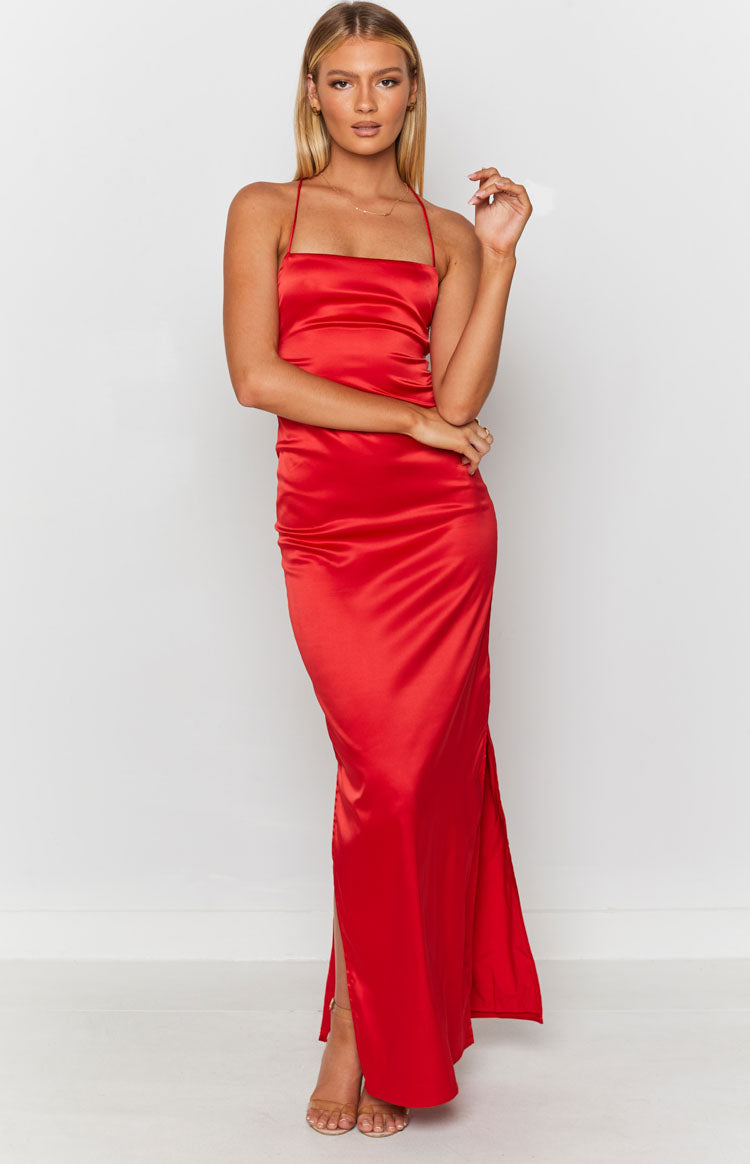 Manhattan Slip Formal Dress Cherry Image