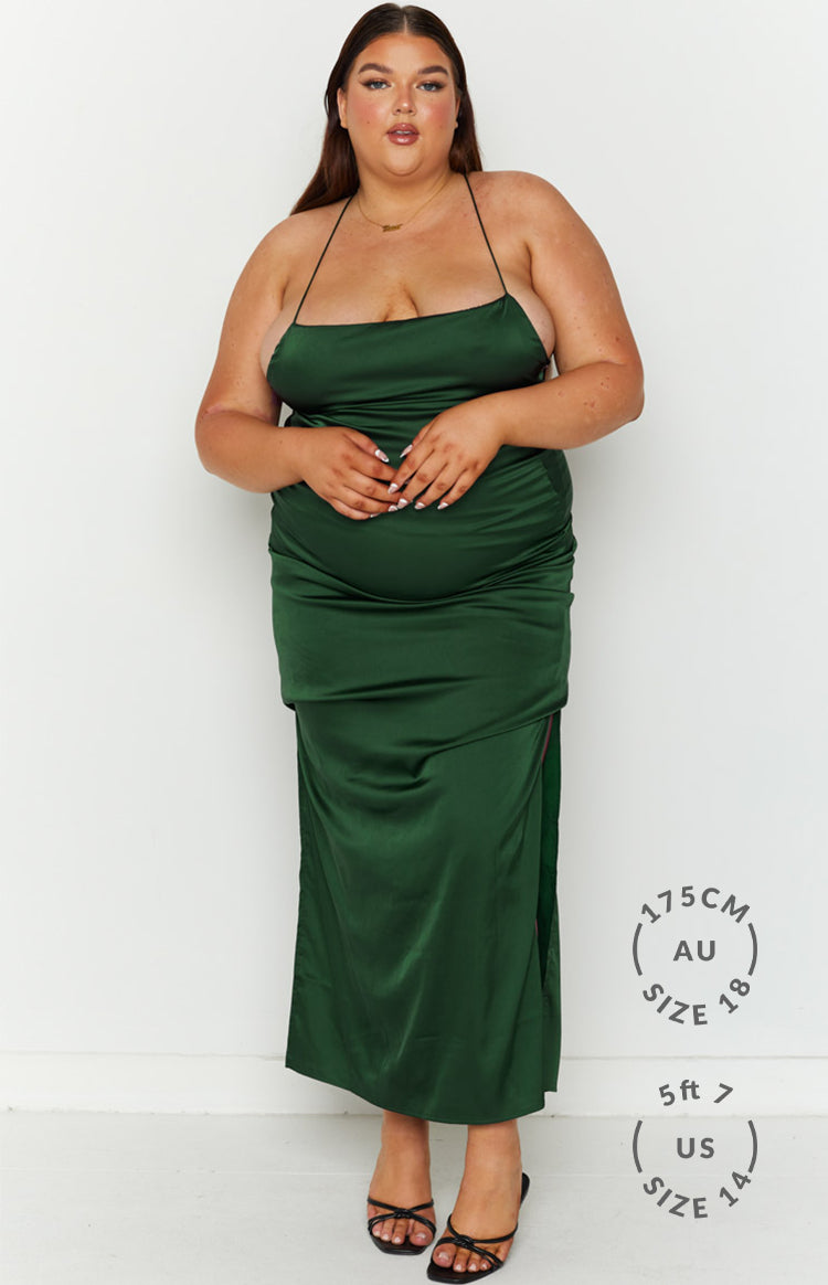 Manhattan Slip Formal Dress Emerald – Beginning Boutique