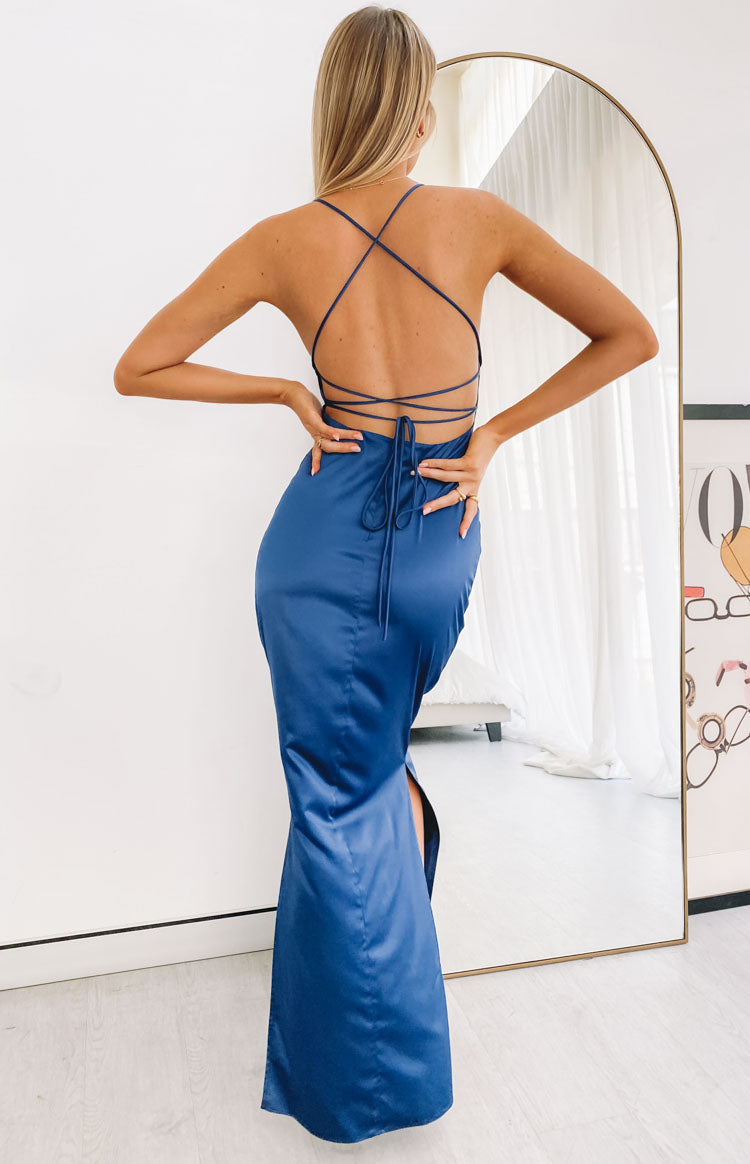 Manhattan Slip Formal Dress Navy | Beginning Boutique AU Manhattan Slip Formal Dress Navy | Beginning Boutique AU