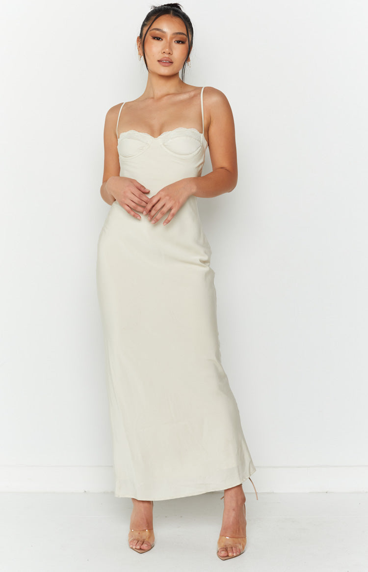 Mariana Cream Lace Bust Midi Dress | Beginning Boutique AU Mariana Cream Lace Bust Midi Dress | Beginning Boutique AU