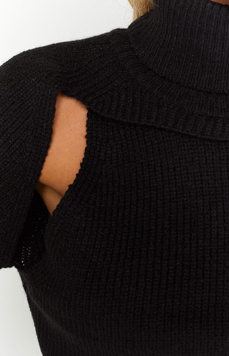Mayson Black Knit Sweater Image