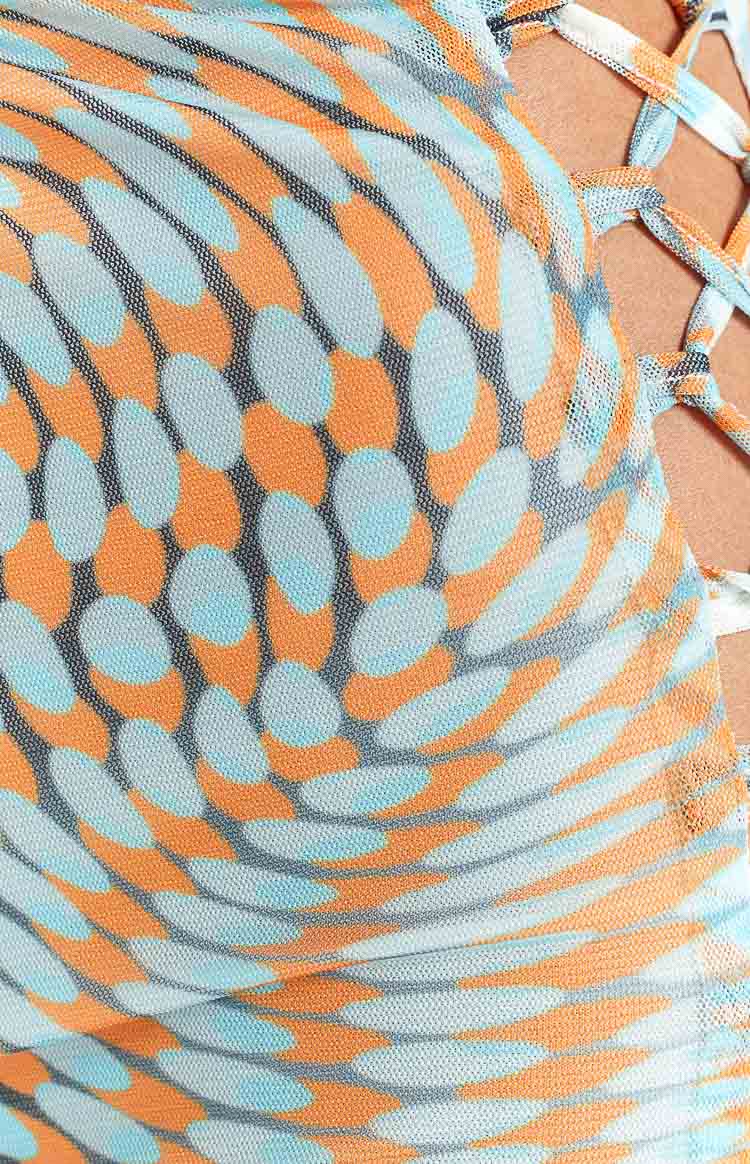 Montana Orange Mesh Mini Skirt Image