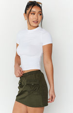 Nadine Khaki Mini Skirt – Beginning Boutique