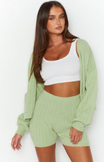 Nivara Green Knitted Shorts Image