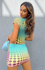 OMIGHTY Illusion Mini Skirt Disko Multi Image