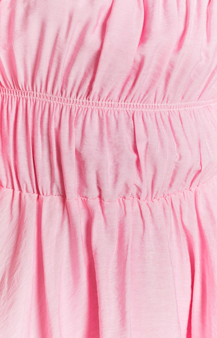 Paradise Puff Sleeve Dress Pink Image
