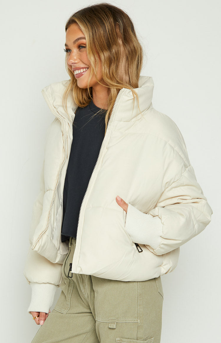 Remi Puffer Jacket White – Beginning Boutique