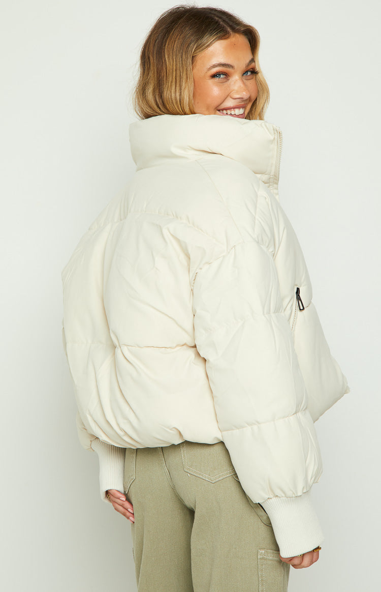 Remi Puffer Jacket White – Beginning Boutique