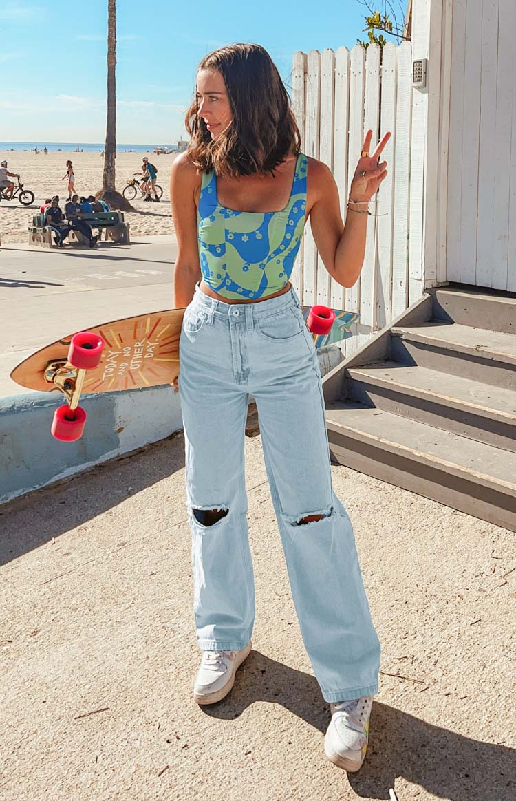 Robin Wide Leg Jeans Blue Image