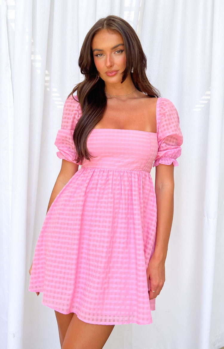 Rubi Pink Babydoll Mini Dress – Beginning Boutique