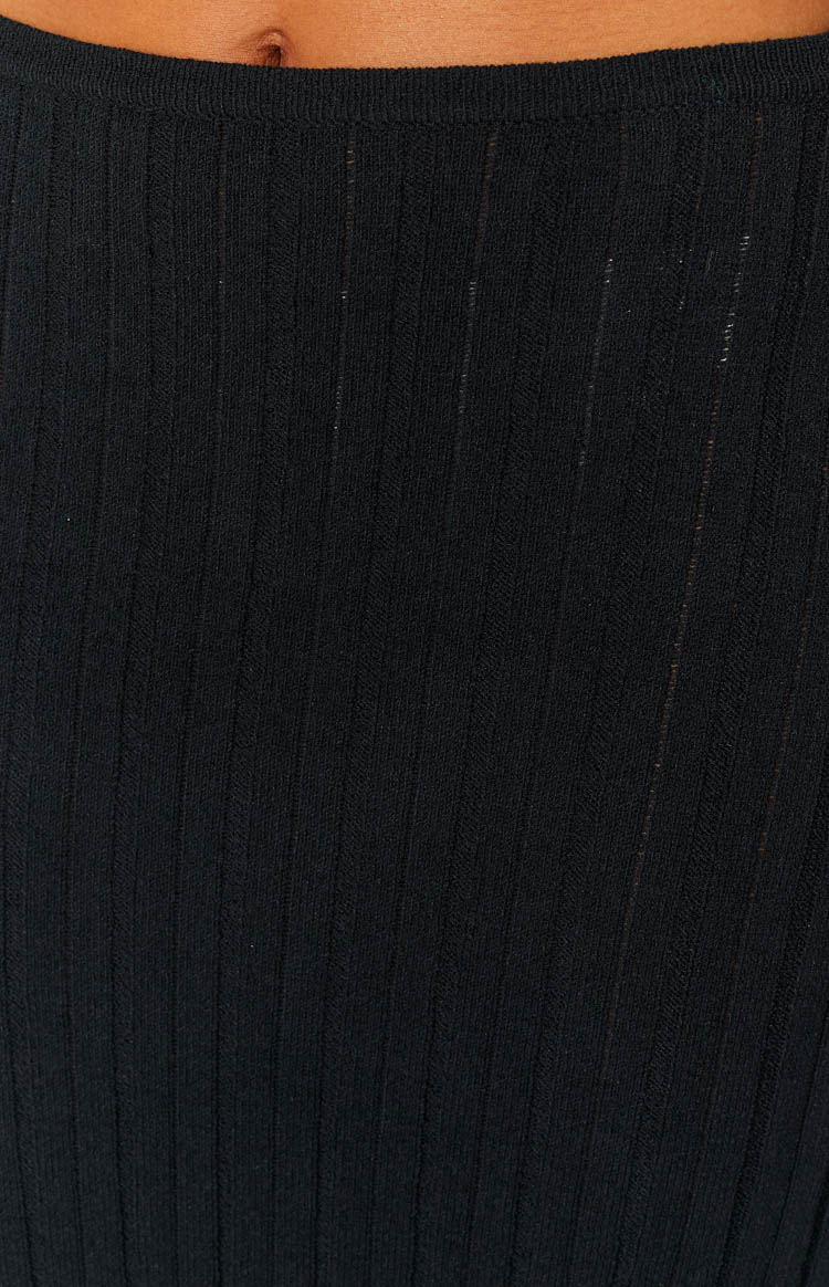 SNDYS Baha Ribbed Skirt Black Image